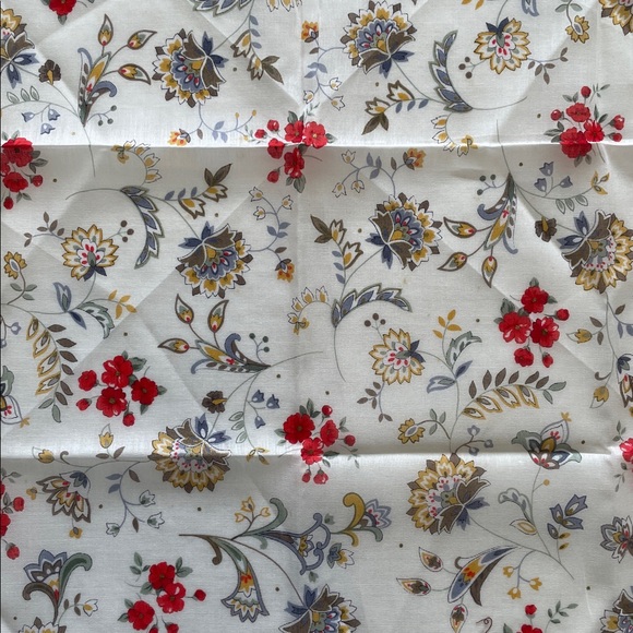 Christian Dior Vintage Floral Handkerchief With Red Border - Picture 5 of 9